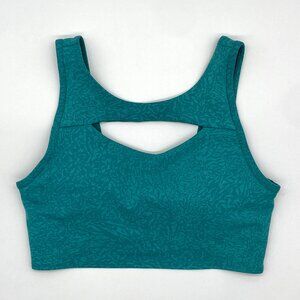 Lululemon Everlux Cut-Out Train Bra Medium Support Size 8 Crunch Teal Lagoon